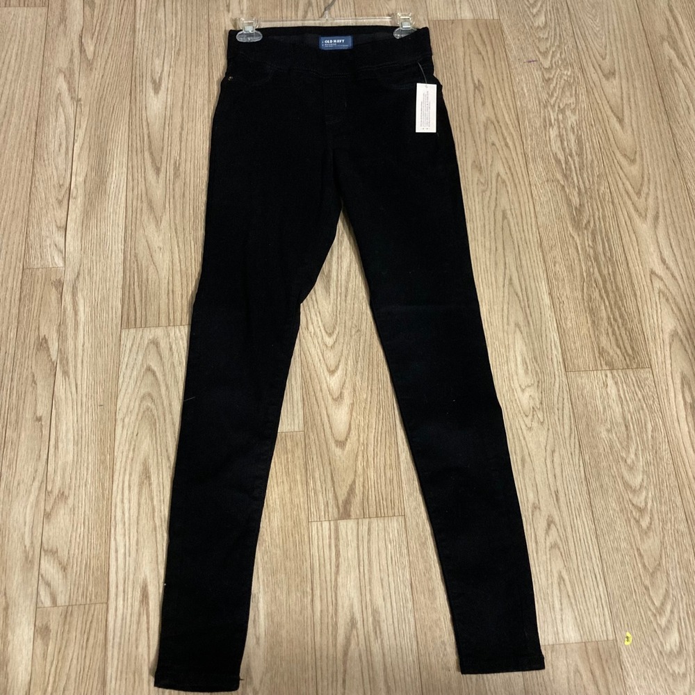 Old Navy Rockstar Jeggings Women 2 Black New Mid-Rise Pull-On Skinny Fit